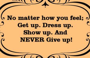 No matter how you feel.