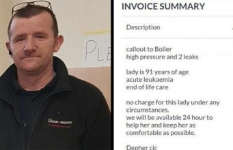 Plumber takes job at cancer-sick 91-year-old’s home, and his invoice is now going viral