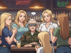 An old, blind Marine walks into a bar