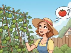 A woman’s garden is growing beautifully