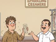 Fellow shows up at the local dry cleaner’s