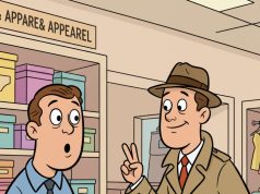 A man walks up to the counter.