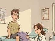 A man goes to the doctor with a swollen leg.