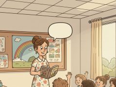 The teacher asked the children